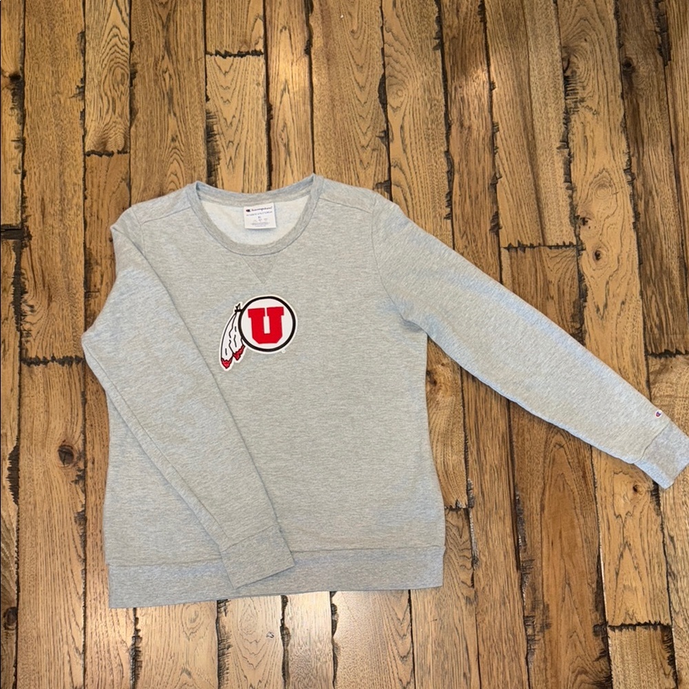 Champion Gray Utah Utes Sweatshirt.